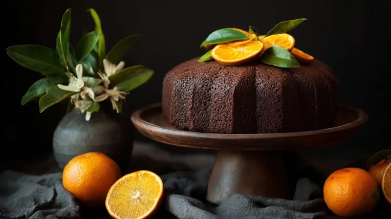 Chocolate Orange Olive Oil Cake