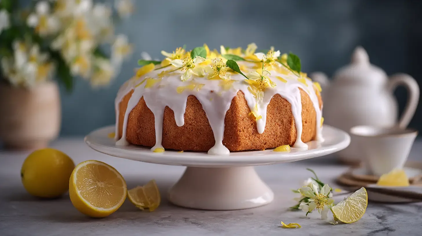 Mango Lime and Coconut Drizzle Cake