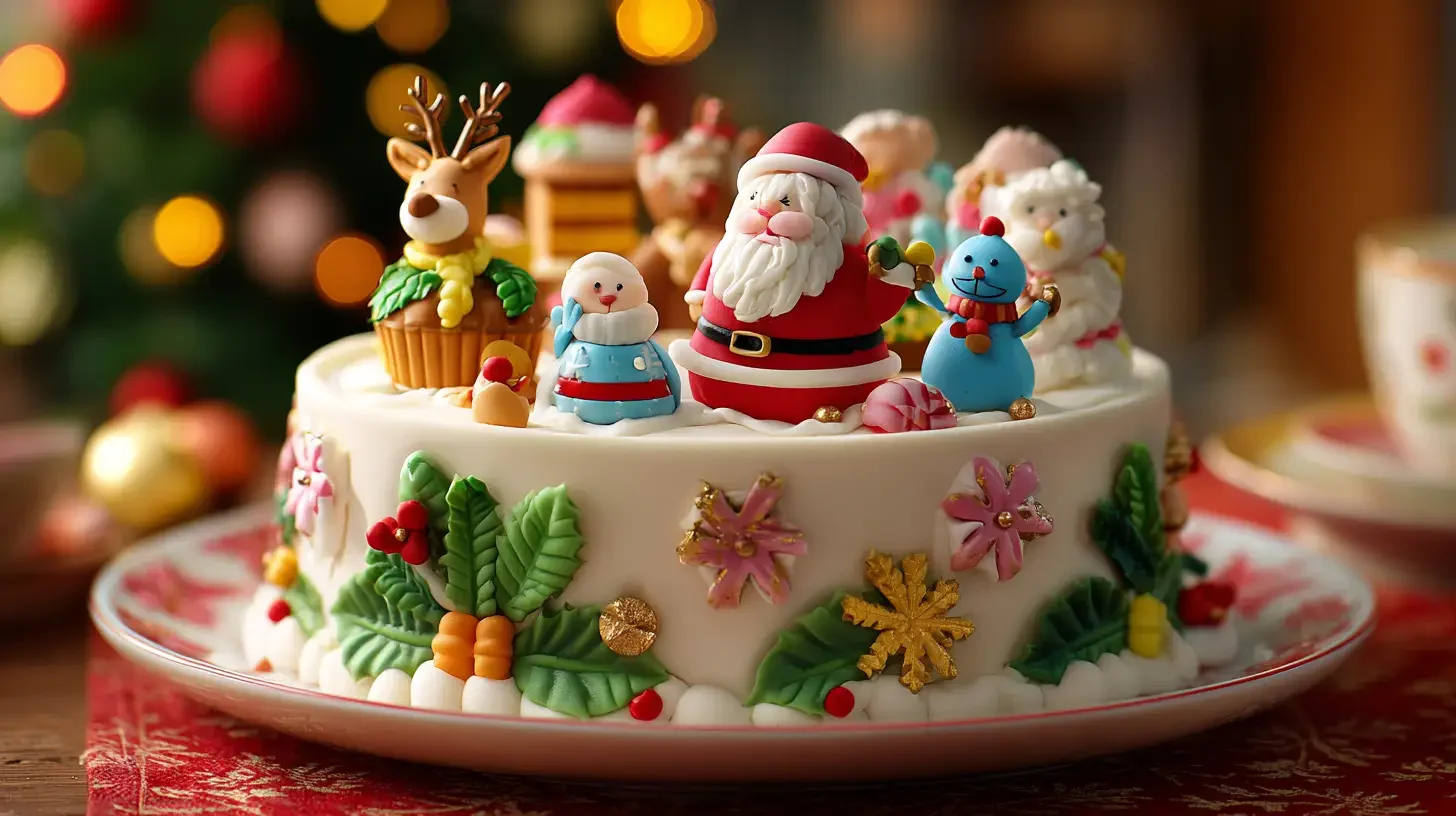 Modern Light Christmas Cake
