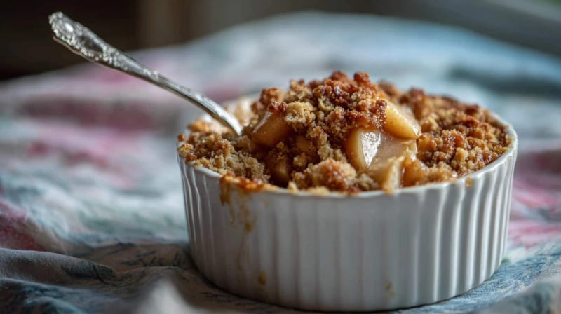 Ginger Pear Crumble for Dessert